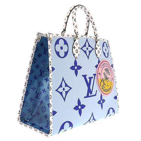 Louis Vuitton On The Go GM Okinawa Blue Tote